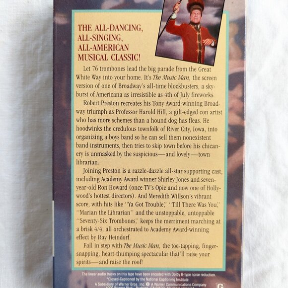 3/$15 The Music Man (1961) VHS Movie Meredith Willson Musical - Picture 4 of 5